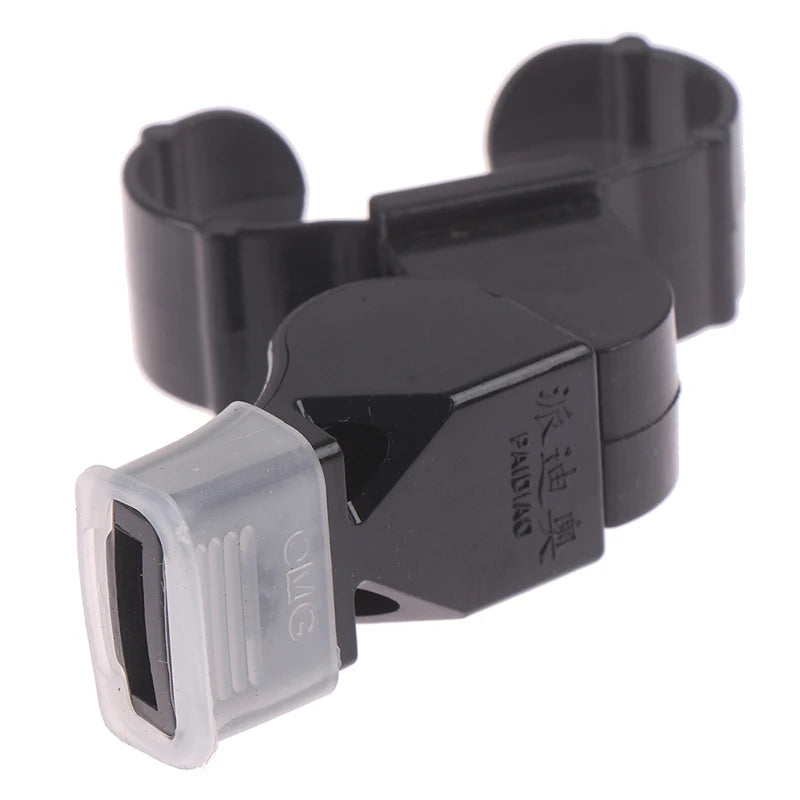 Black Plastic Pealess Finger Grip Sports Skate Soccer Football Referee Mouth Whistle Grip Whistle For Referees And Coaches Oasis Select