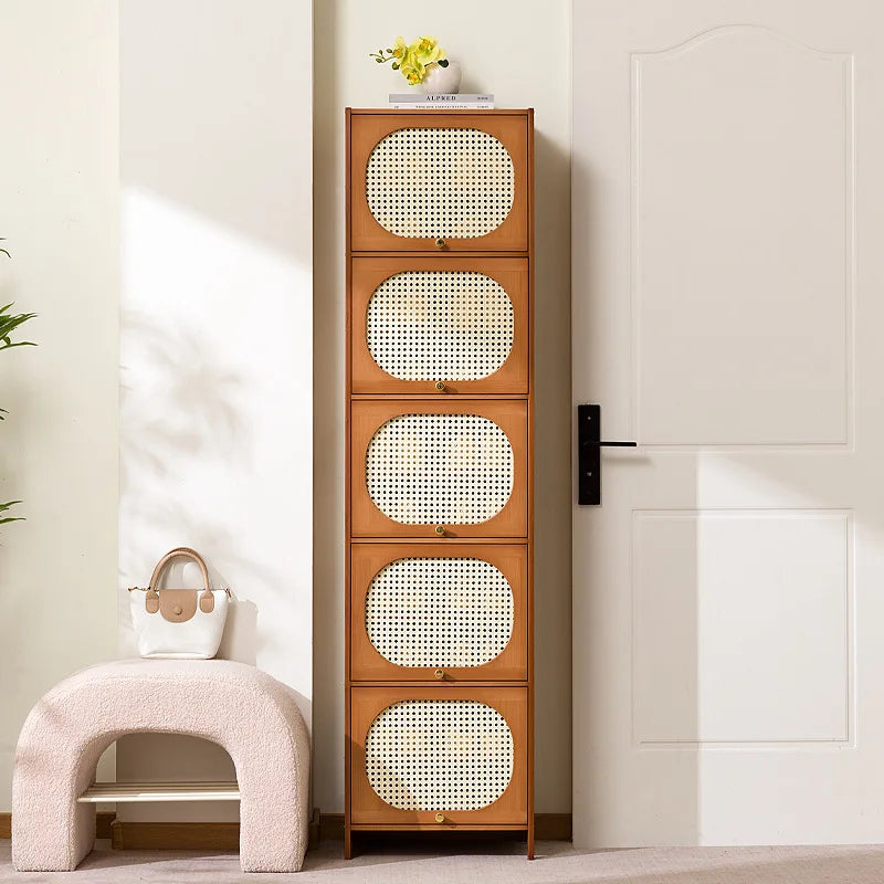 Household entrance shoe cabinet large capacity simple narrow multi-layer vertical small shoe cabinet corridor Oasis Select