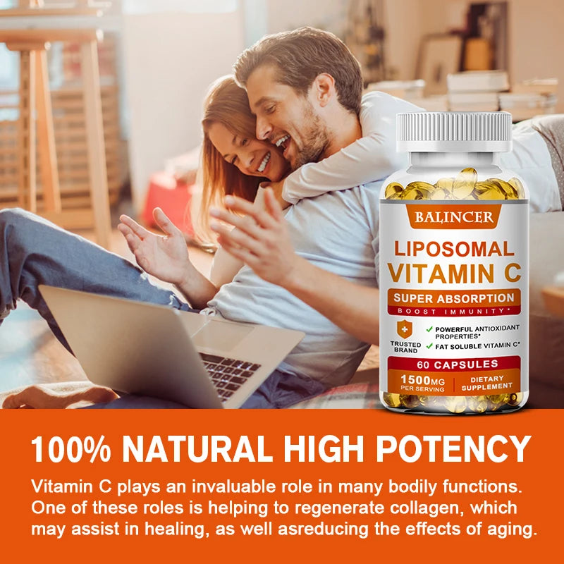 Balincer Liposomal Vitamin C 1500mg – Immune & Skin Support Vitamin C Supplement Oasis Select