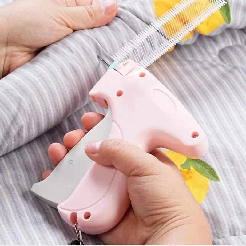 Garment Label Gun Quilt Holder Hangtag Gun Soft Silicone Pinless Snap Single Needle Sewing Gun Non-Tracking Sheet Anti-slip Tool Oasis Select