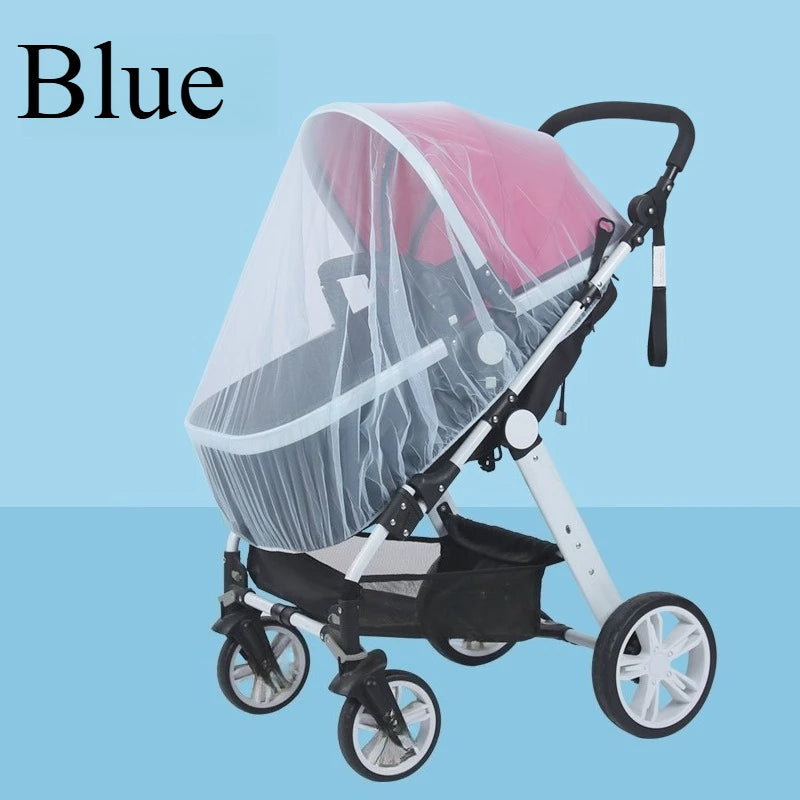 Mosquito Net For Baby Stroller Summer Pram Insect Shield Net Infants Pushchair Cart Safe Protection Mesh Pram Accessories Oasis Select Blue