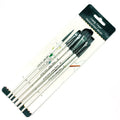 Paint Brushes Set,6Pcs Different Tip Paintbrushes Nylon Hair Artist Acrylic Paint Brushes for Acrylic Oil Watercolor, Face Nail Oasis Select WHITE