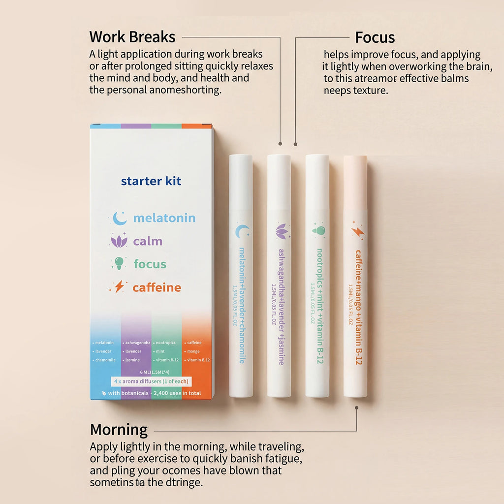 Herbal Nasal Care Stick Set Natural Essential Oil Formula Portable Daily Refreshing Moisturizing Soothing Comfort Travel Oasis Select