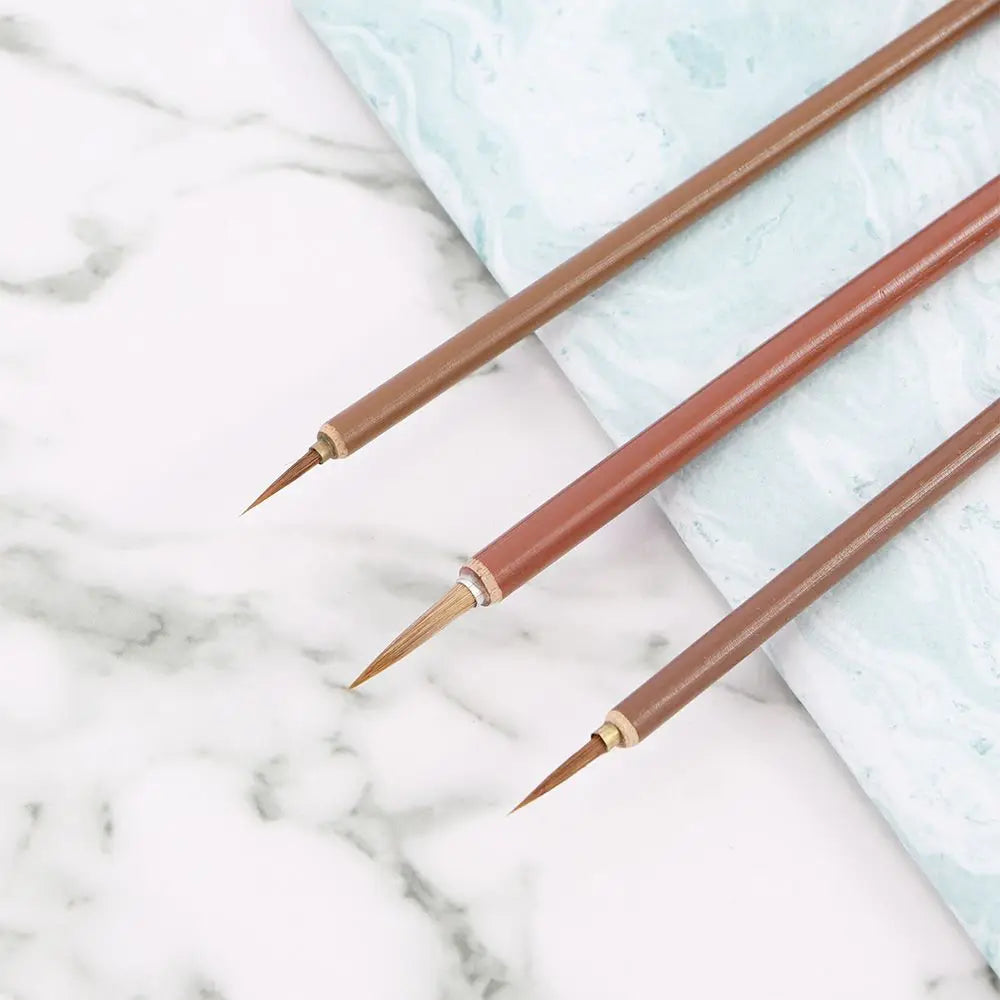 3-Piece Calligraphy Hook Line Paint Brush Set – S, M & L