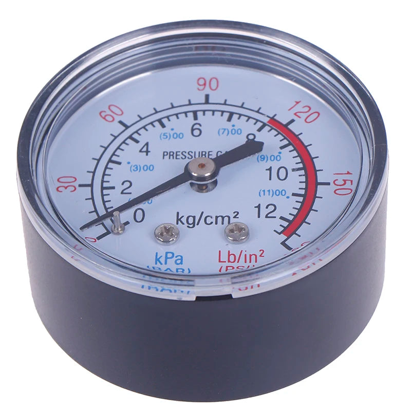 13mm Air Compressor Pneumatic Hydraulic Fluid Pressure Gauge 0 ~ 180 PSI, 0 ~ 12Bar, 1/4BSP Oasis Select