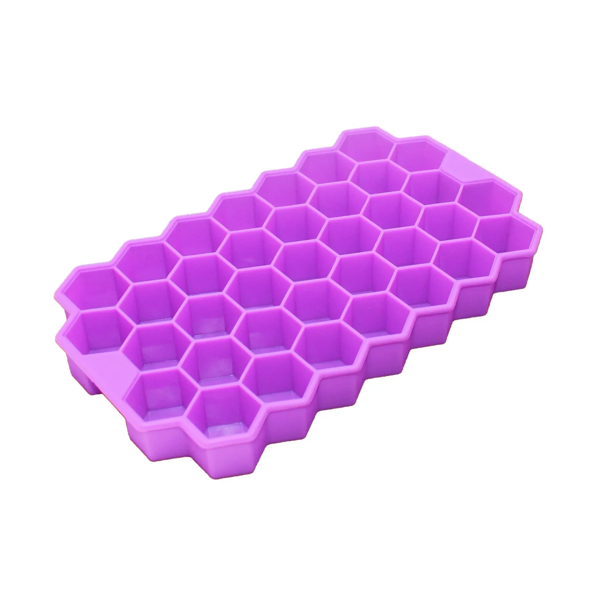 Ice Cube Tray Silicone Mould 37 Cellular Silicone Ice Cubes Hexagonal Molds DIY Kitchen Honeycomb Ice Cubes Molds Oasis Select Purple