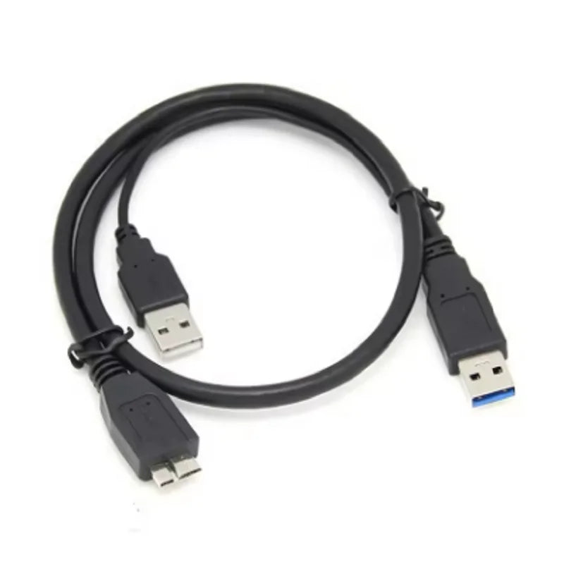 0.5m 1m USB 3.0 To Micro Y Cable with Extra usb Power cable USB3.0 Male To Micro Data Cord Adapter Cable For HDD Hard Drive Oasis Select