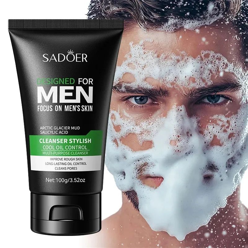 SADOER Men's Deep Cleansing Facial Cleanser Oil Control 100g Men's Facial Cleanser Oasis Select