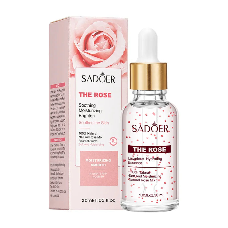 30ml Rose Gold Luxury Moisturizing Serum Shrinking Pore Hydrating Serum Original Liquid Face Serum Soothing Brighten Skin Oasis Select rose 30ml