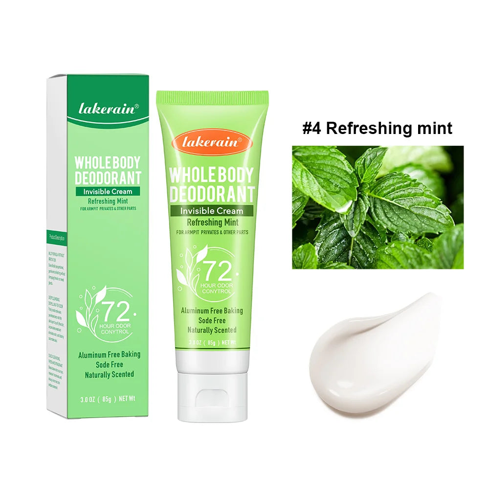 Body Deodorant Cream 72 Hours Cream Body Deodorant Fruit Scented Deodorant Long Lasting Fragrance Oder Control Aroma Perfume Oasis Select 4Refreshing Mint
