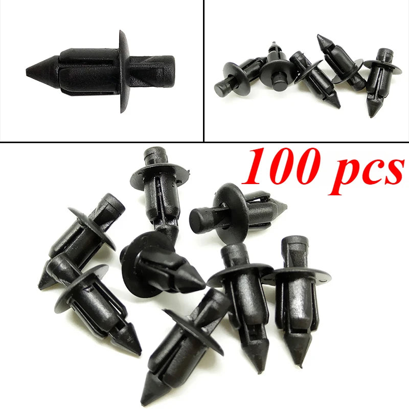 100 Pcs Plastic Bicycle Fairing Rivet Setting Panel Fastener Clips For Honda Fastener Clips For Honda Suzukii Kawasakii Oasis Select Default Title