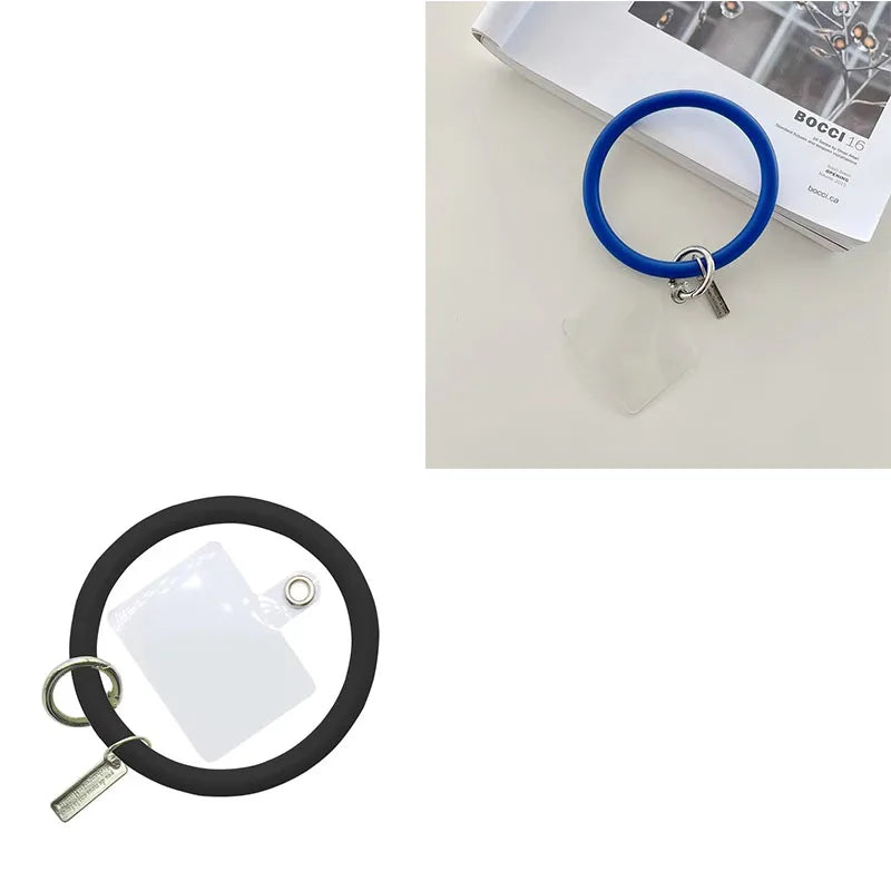1/2pc Universal Hanging Ring fore Mobile Phone Soft Silicone Lanyard Strap Anti-Lost Bracelet for iPhone Xiaomi Samsung Keychain Oasis Select Mix-2pcs 2