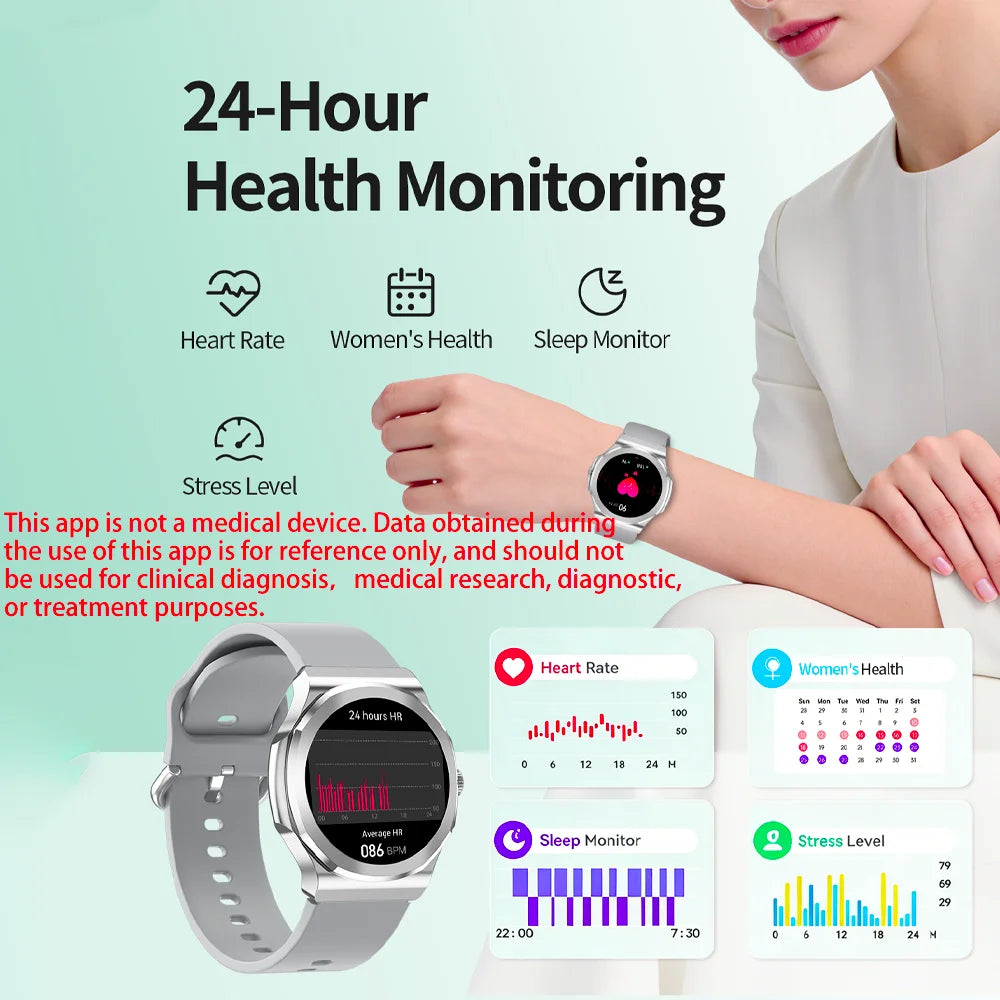 Rollstimi Smart Watch 1.27" AMOLED BT 5.3 Calling & LED Light