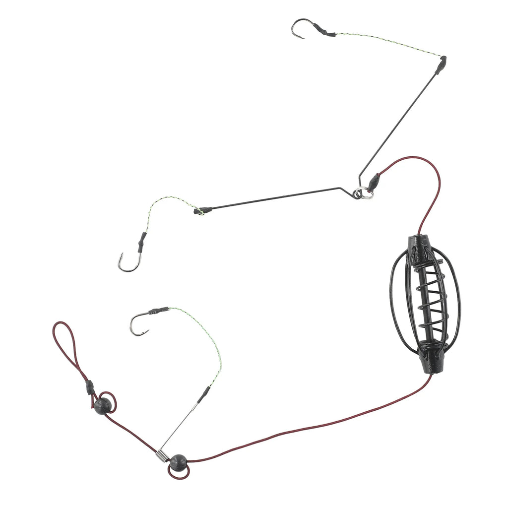 1PCS Carp Fishing Feeder European Carp Fishing Cages Hook Rig Set Inline Method Feeder Tackle Nest Spring Hook Fishing Equipment Oasis Select 35g