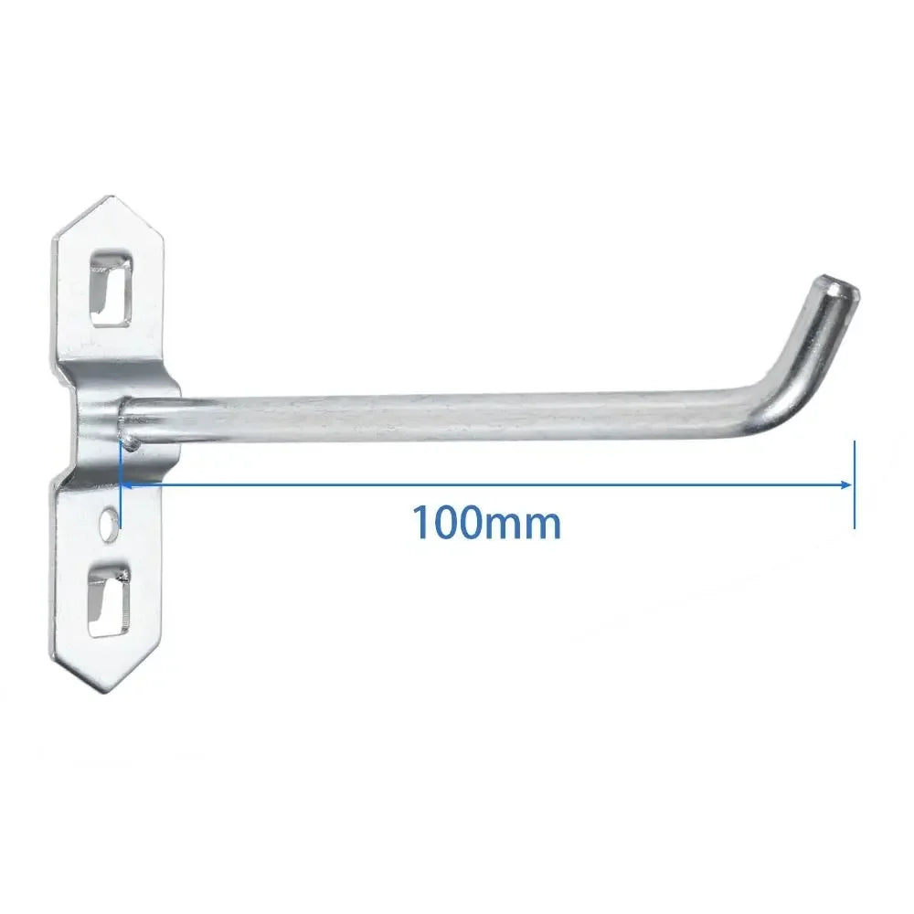Wall Mount Square Hole Hook Durable Storage Rack 25/50/75/100/150/200mm Oblique Hanger Hole Board Hook Pegboard Hook Oasis Select 100mm