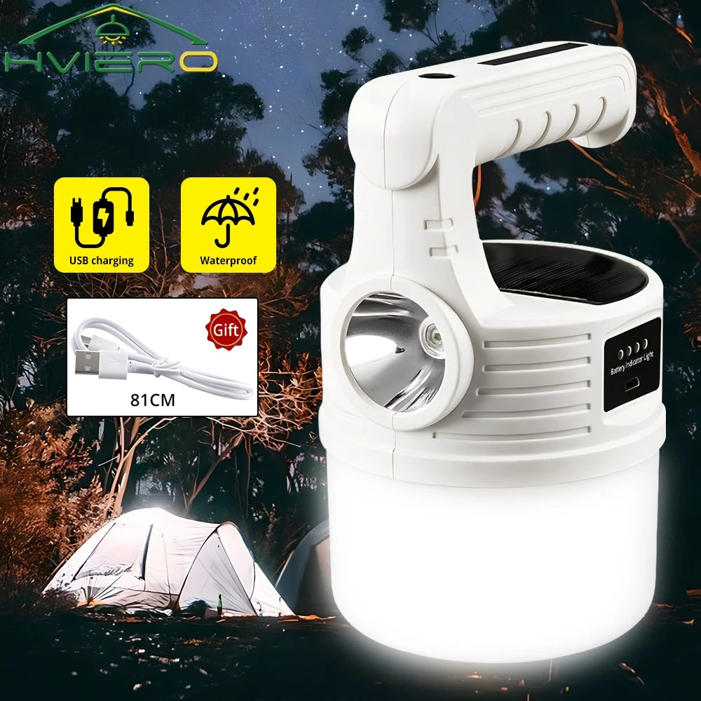 Solar LED Camping Lantern 24/42 LED IP65 USB Rechargeable