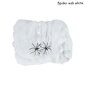 1-20PCS Halloween Decoration Stretchy Spider Web Cotton Cobweb Horror Prop for Haunted House Bar Party Scene Scary Decor Use Oasis Select White 5PCS