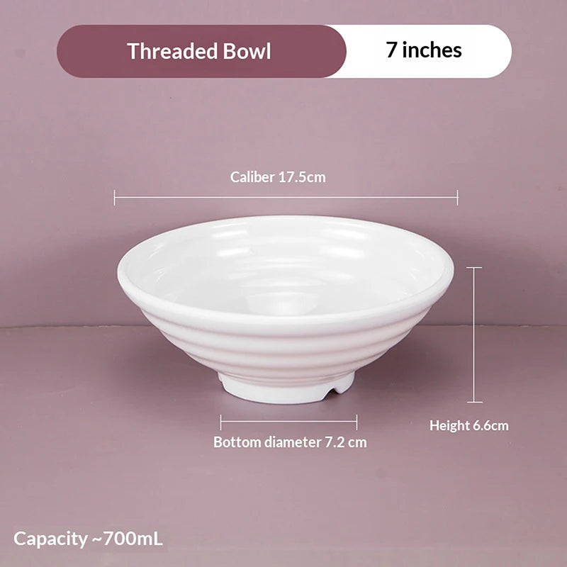 Thickened Melamine Noodle Bowl Household Plastic Tableware Restaurant Commercial Ramen Salad Bowl Not Easily Broken Soup Bowls Oasis Select B