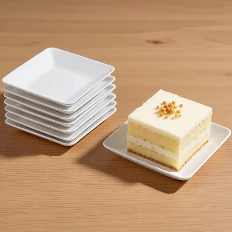 Compostable Sugarcane Dessert Plates – 10 or 25 Pack | Eco Snack