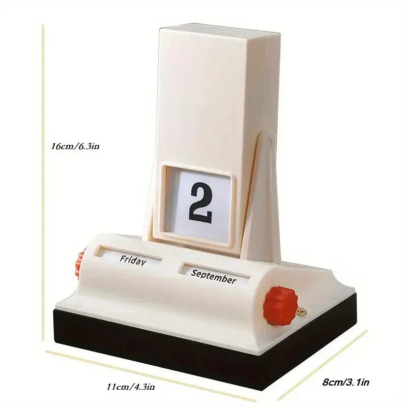 1Pc Flip Calendar Tabletop Ornament Decorative Desk Calendar Desktop Perpetual Calendar for Hotel Office Bedroom Living Room Oasis Select A