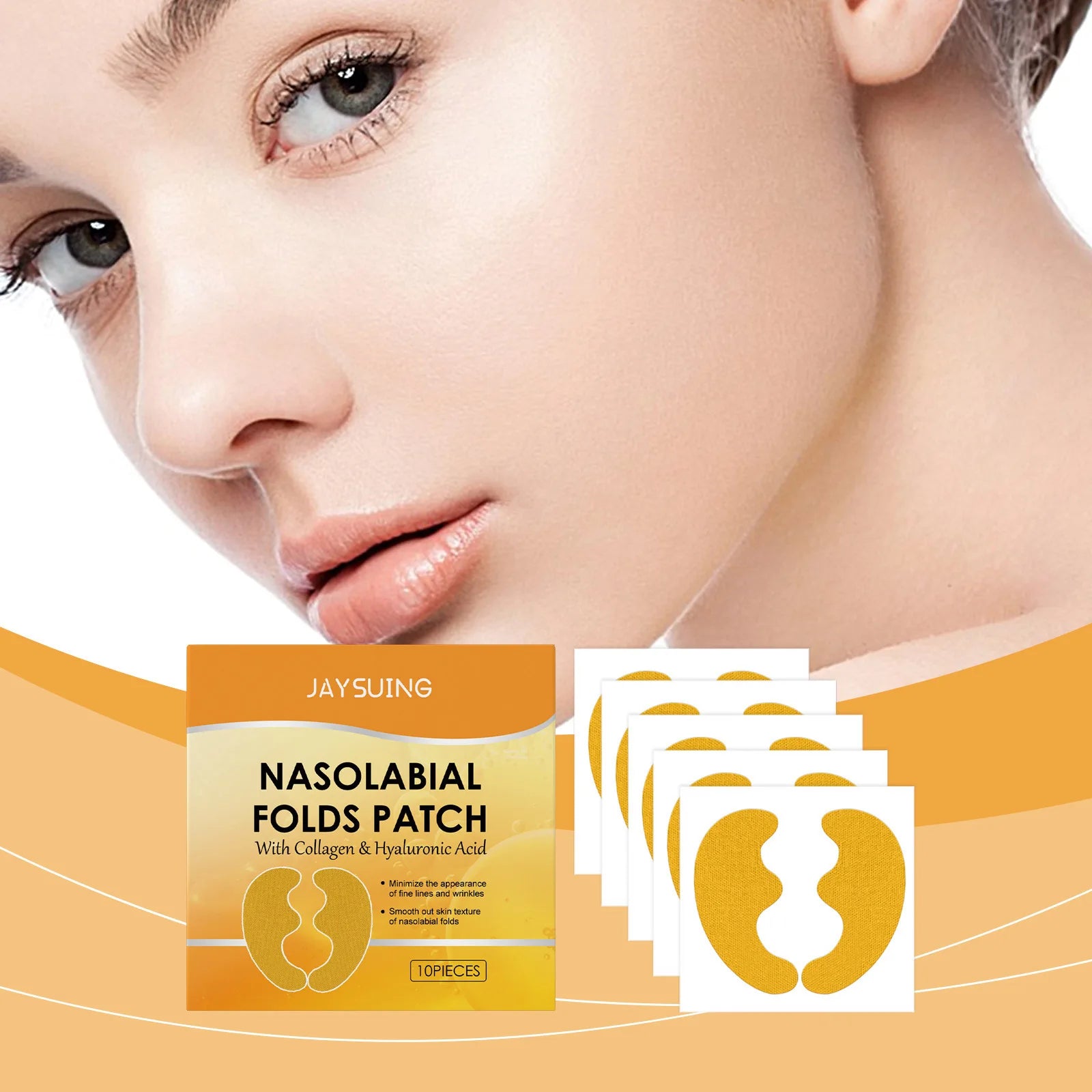 Hyaluronic Wrinkle Patches – Anti-Aging Collagen Gel Sticker 10pc Anti-Aging Face Patch Oasis Select