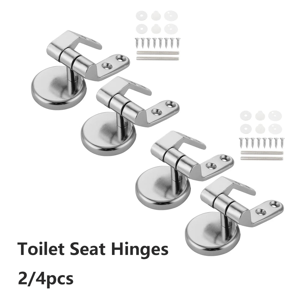 2/4pcs Toilet Seat Hinges Universal Seat Top Fix Hinge Stainless Steel Replacement Toilet Seat Parts Mounting Connector Attachme Oasis Select