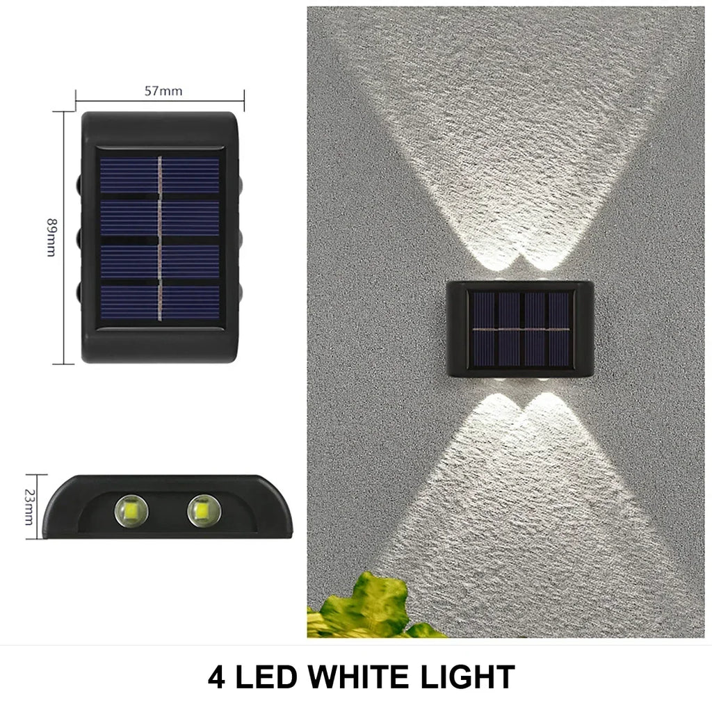 Solar LED Outdoor Wall Light – IP65 Up & Down Garden Lamp