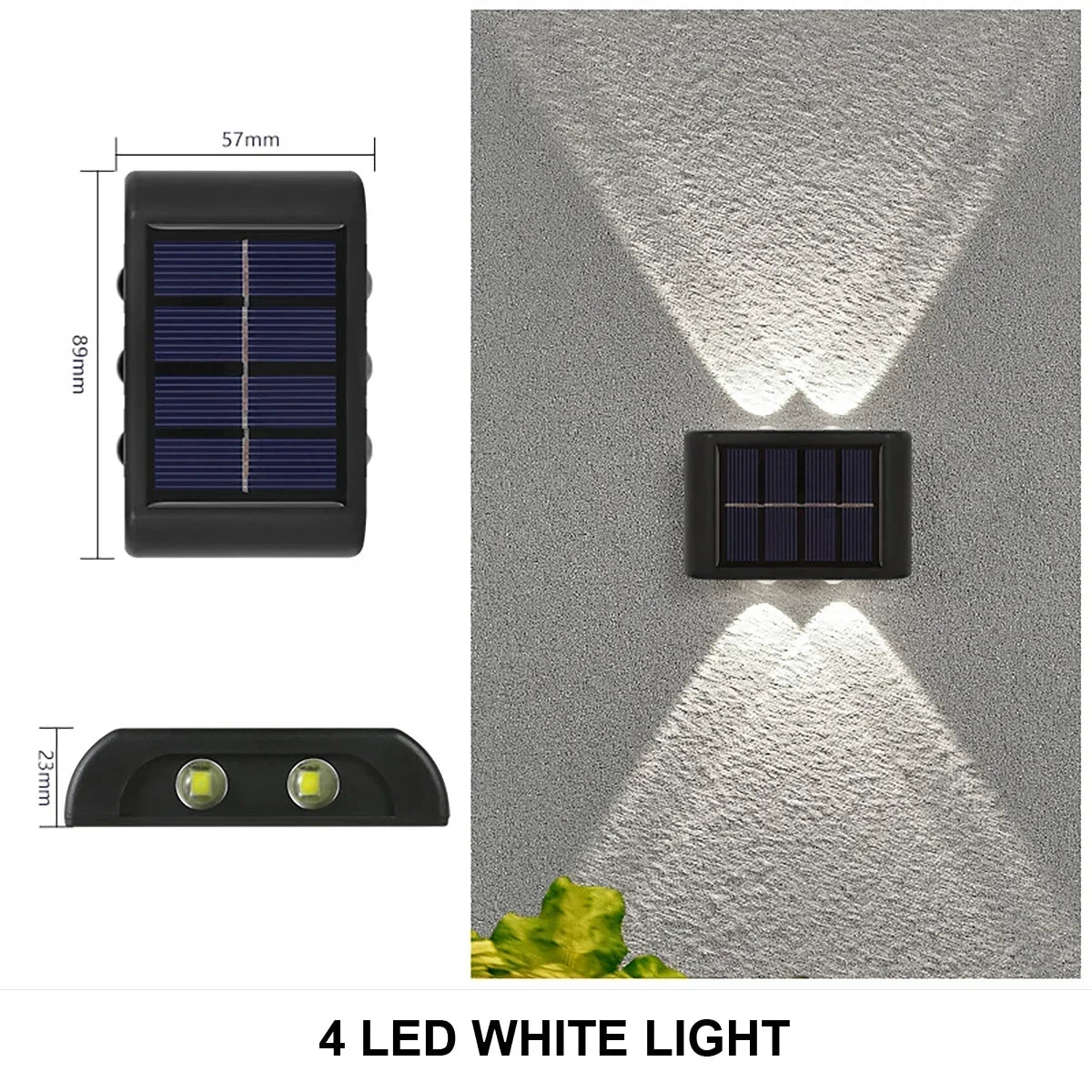 Solar LED Outdoor Wall Light – IP65 Up & Down Garden Lamp