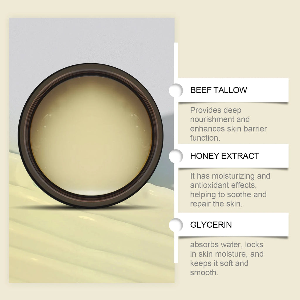 Beef Tallow & Honey Face Moisturizer – Nourishing Cream 120g Face Moisturizer Cream Oasis Select