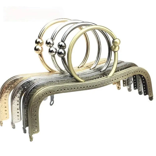 22cm Metal Purse Frame Kiss Clasp M-Shape DIY Bag Handle Bag Frame Clasp Oasis Select