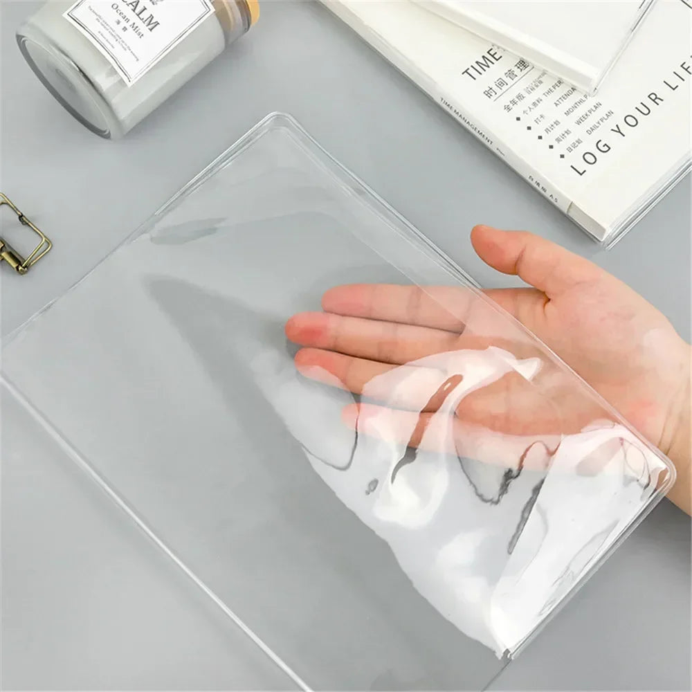 Waterproof PVC Transparent Protective Sleeve for A6 A5 Notebook Journal Planner Book Diary Protects Cover Office Supplies Oasis Select