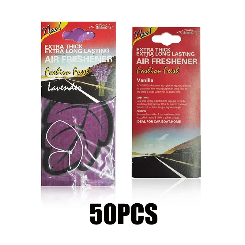 10/20/40/50Pcs Car Air Freshener Smell Car Perfume For Car Interior For Car Flavoring Fragrance Trees Car Husky Liquid Oasis Select