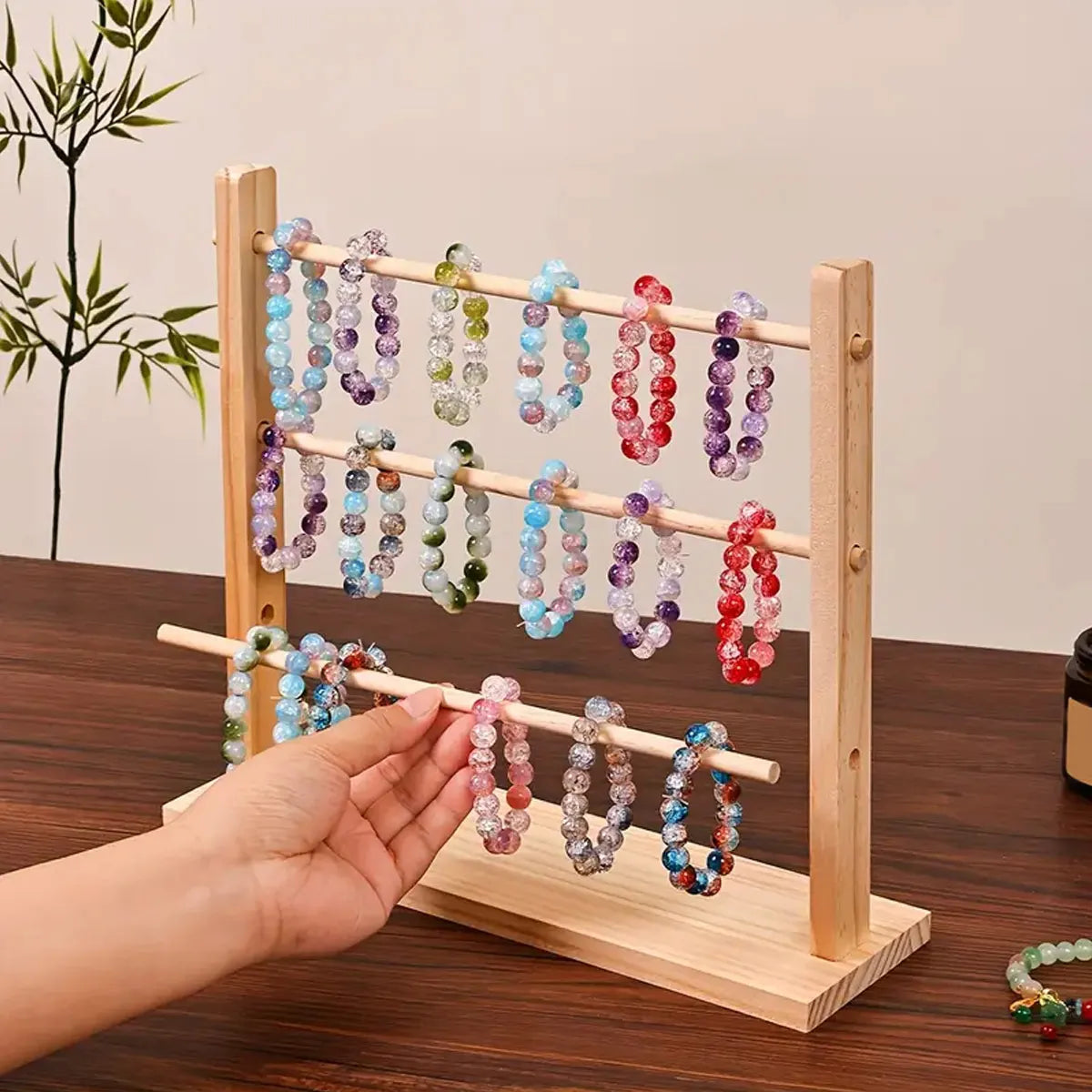 1pc Jewelry Storage Rack, Suitable for Storing Bracelets, Wooden Display Stands for Dressing Tables, Jewelry Towers Oasis Select