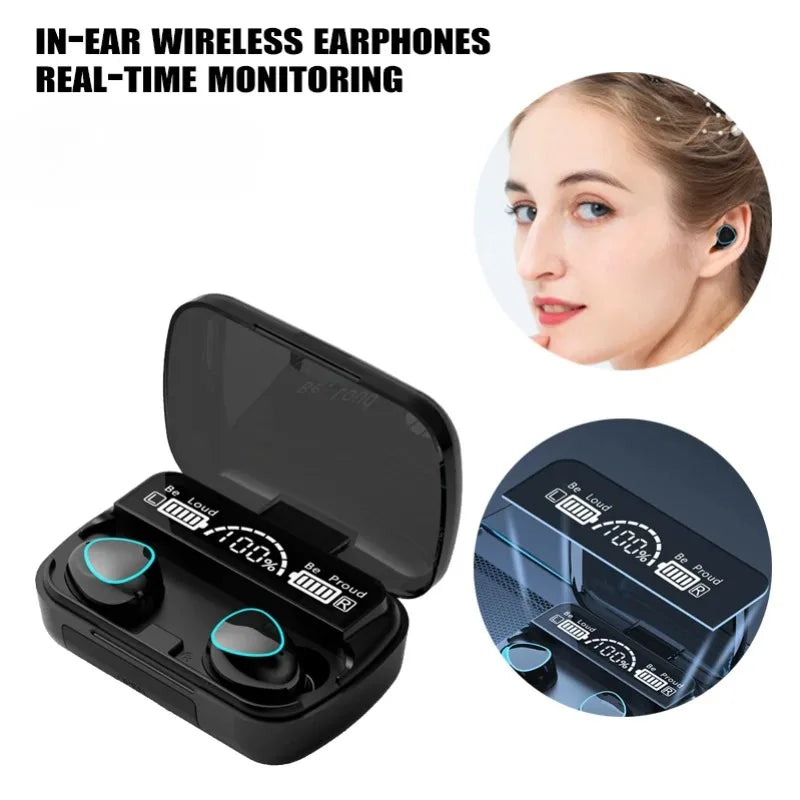 Original M10 Headphones Bluetooth Wireless Earpods Sports Stereo Noise Canceling Headphone Microphone Speaker Caixa De Som Gamer Oasis Select