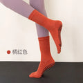 Yoga Socks Professional Non-slip Universal Indoor Sports Fitness Dance Socks Pure Cotton Sweat Absorbing Pilates Socks for Women Oasis Select orange