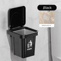 Portable Ashtray Trash Can Ashtray with Lid, Stainless Steel Ashtray, Bathroom Wall Hanging, Notch Anti-fly Ash Ashtray Oasis Select black