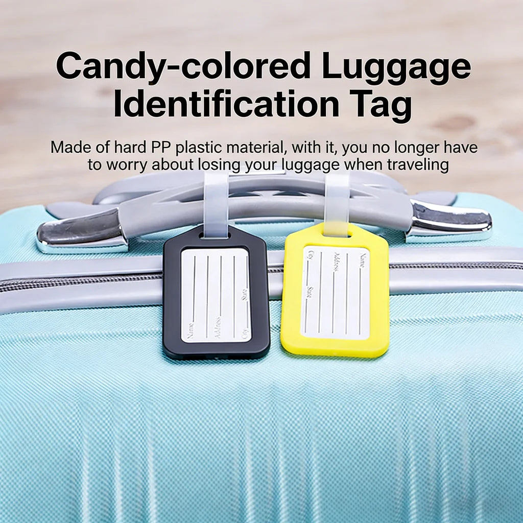 Colorful Plastic Luggage Tags with Straps | Travel ID Tags Luggage Tag Oasis Select
