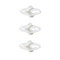 3pcs New Vortex Floor Drain Rotating Bug Proof Hair Collector Mesh Design Anti-Clogging Drain Cover Toilet Area Oasis Select White