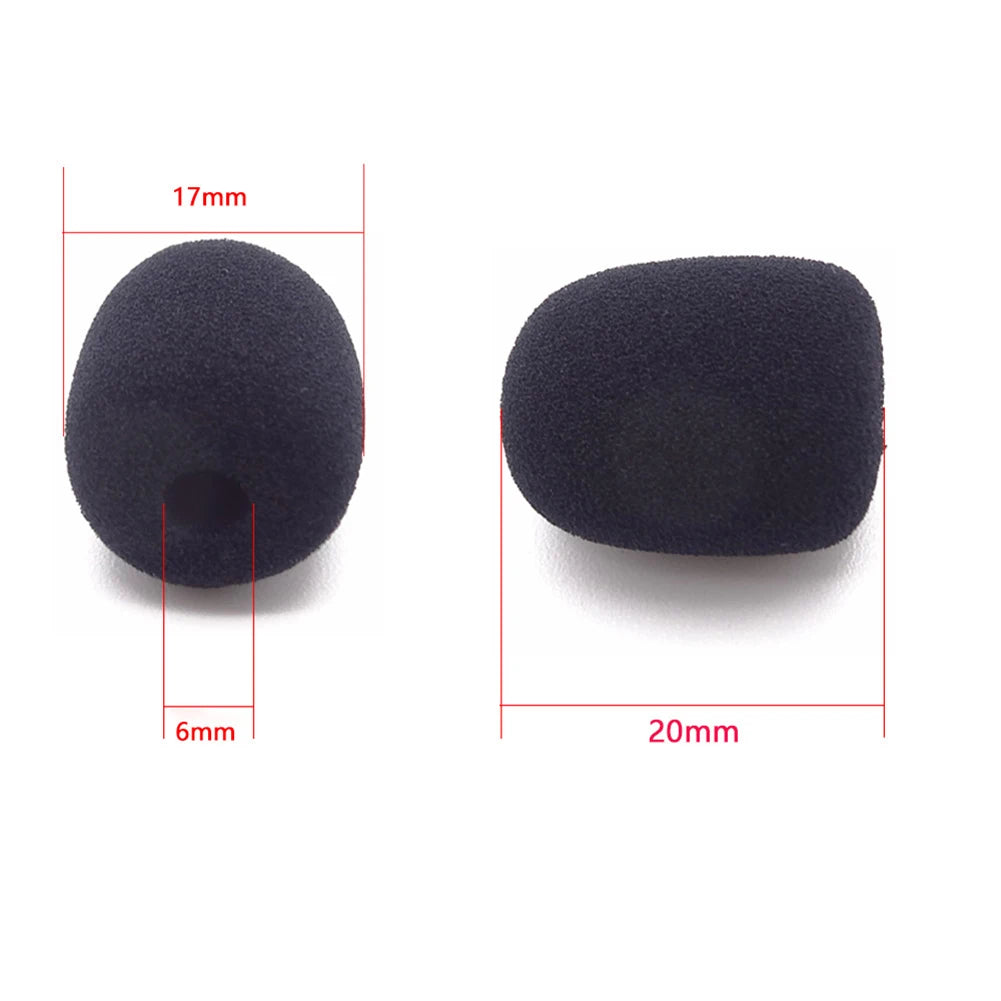 10pcs 6mm Mini Headset Microphone Cover Sponge Foam Windscreen Replacement Lavalier Gooseneck Conference Mic Cover Oasis Select