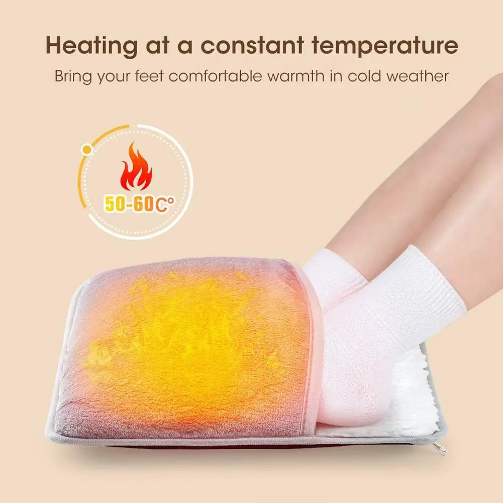 USB Electric Foot Warmer Heating Pad – Plush, Washable Electric Heating Pad Oasis Select