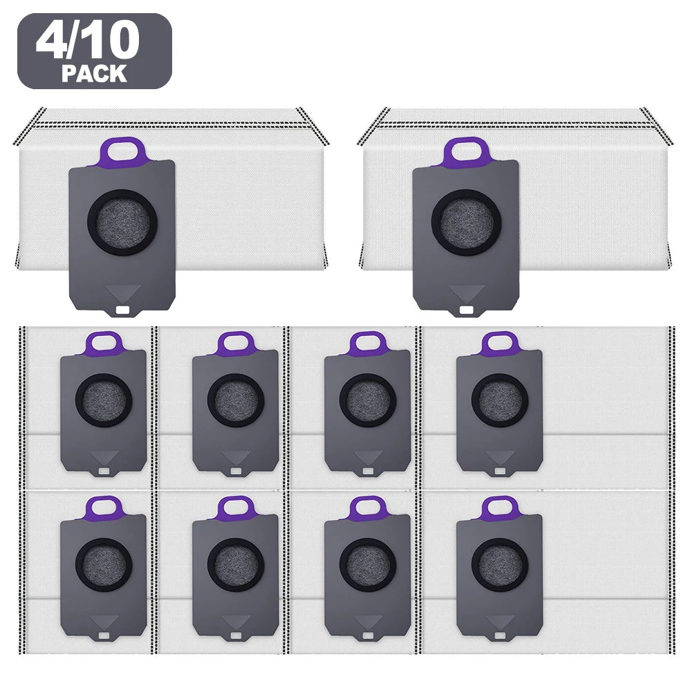 4/10Pcs Dust Bags For Narwal For Freo X10 Pro YJCC027 Robot Vacuum Cleaner Base Station Auto Empty Replacement Accessories Oasis Select
