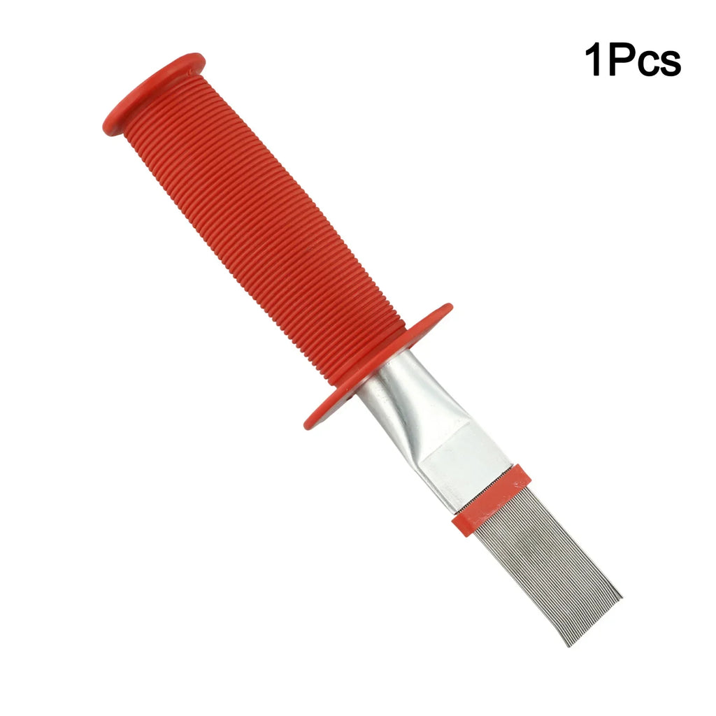 Air Conditioning Wing Comb Steel Rubber 20.5x2.9cm Stainless Steel Cooling HVAC Fin Comb Radiator Brush Clean Tool Oasis Select