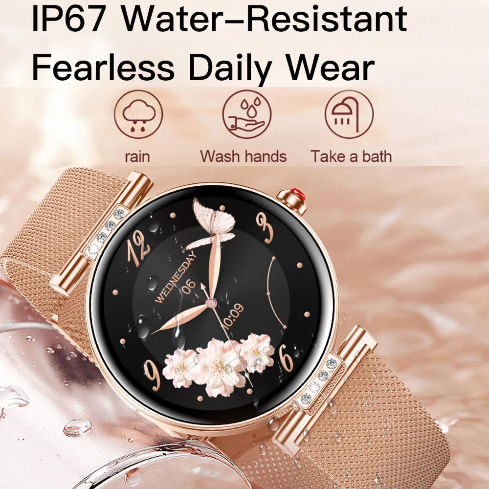 Lady Smartwatch Information Push Amoled Screen BT Call Smart Watch Women's Health Monitor Sports 6.2mm Ultra-thin All Metal Case Oasis Select
