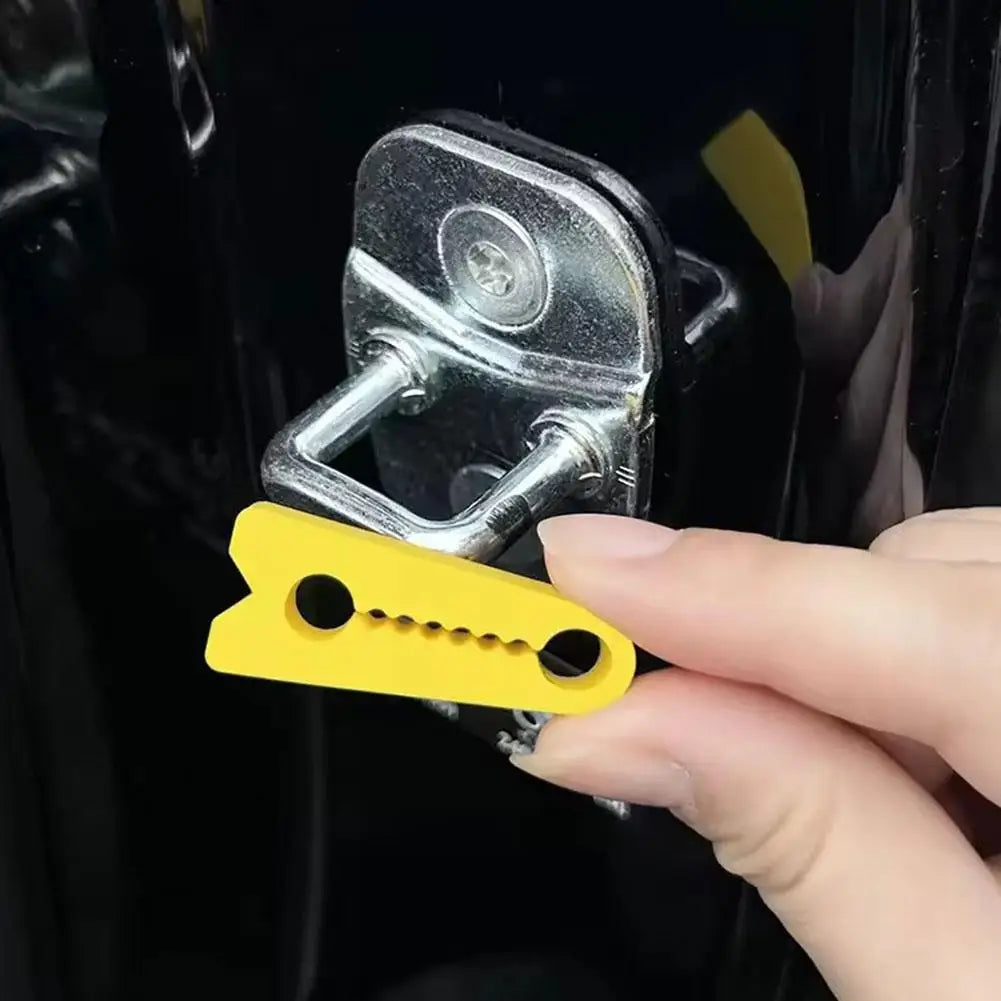 4pcs Car Door Lock Shock Absorber Silicone Cover Noise Reduction & Anti-Collision Pad, Universal Latch Protector for Auto Door Oasis Select