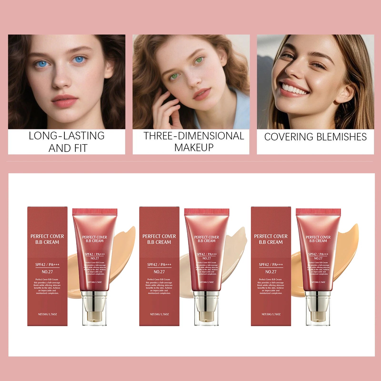 Foundation Cream Brightening Skin Glow Concealer Improve Rough Skin Barrier Reduce Face Damaged BB Cream Color Corrector Makeup Oasis Select