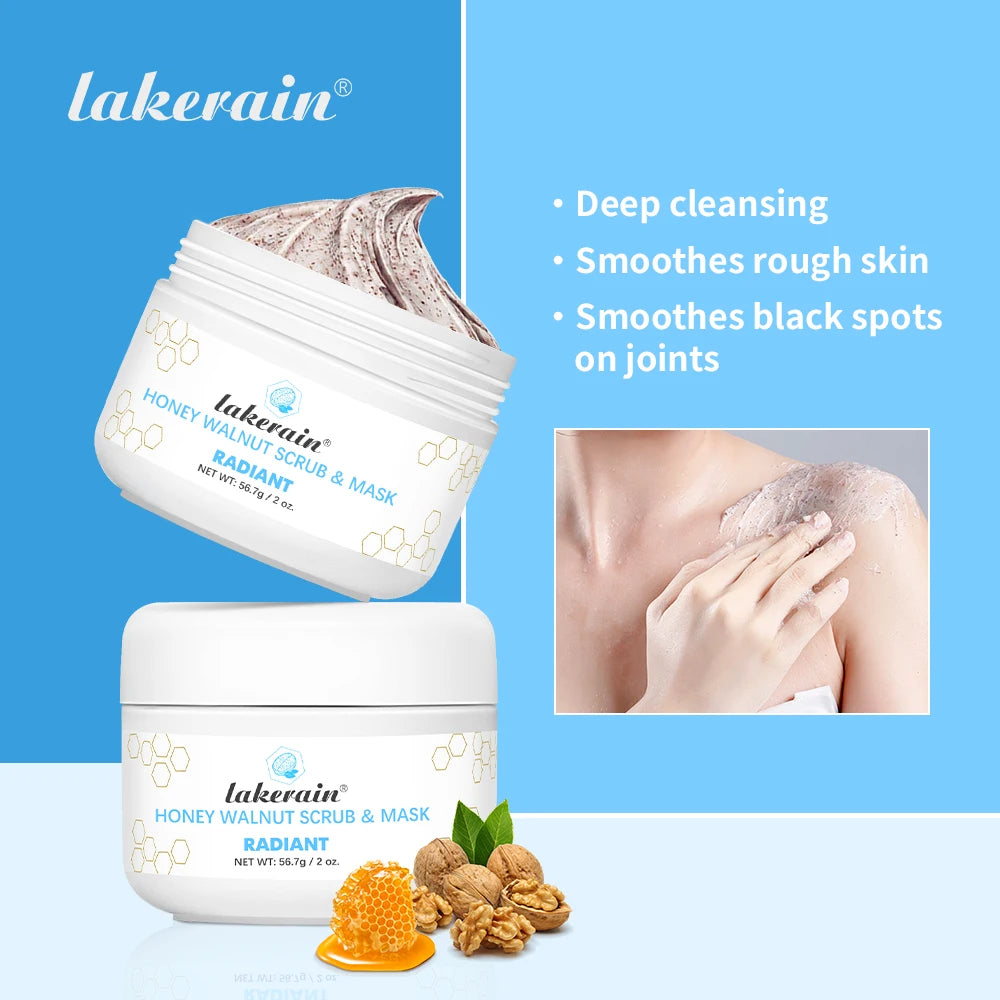 Honey Walnut Face Scrub & Mask – Exfoliate & Brighten Skin