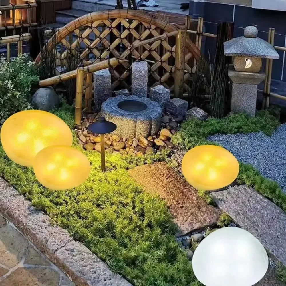 Solar Lamp Imitation Stone Lamp Outdoor Luminous Atmosphere Decorative Landscape Lights Garden Lawn Lights Oasis Select