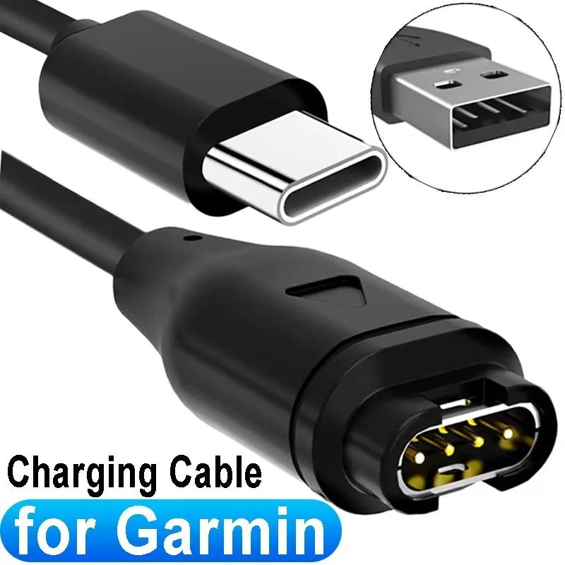 1M USB Charging Cable for Garmin Fenix 7 6 5 & Forerunner Smartwatch Charging Cable Oasis Select