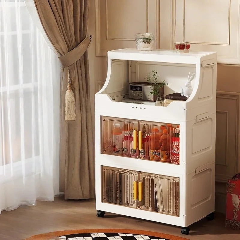 Home high-end appearance storage cabinet, bedroom bedside table, kitchen multi-level foldable storage rack Oasis Select