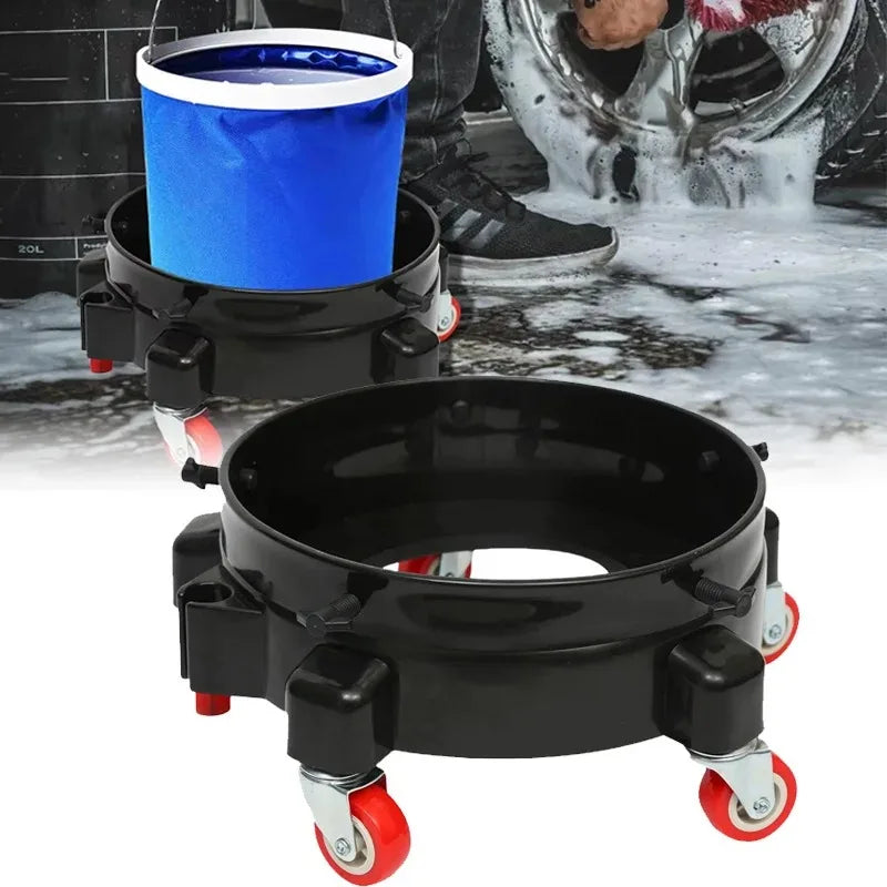 1Pc Removable Rolling Bucket Dolly 360° Turning Swivel Caster Detail Kit with Wheels Storage Tray Tote Insert Locking Casters Oasis Select